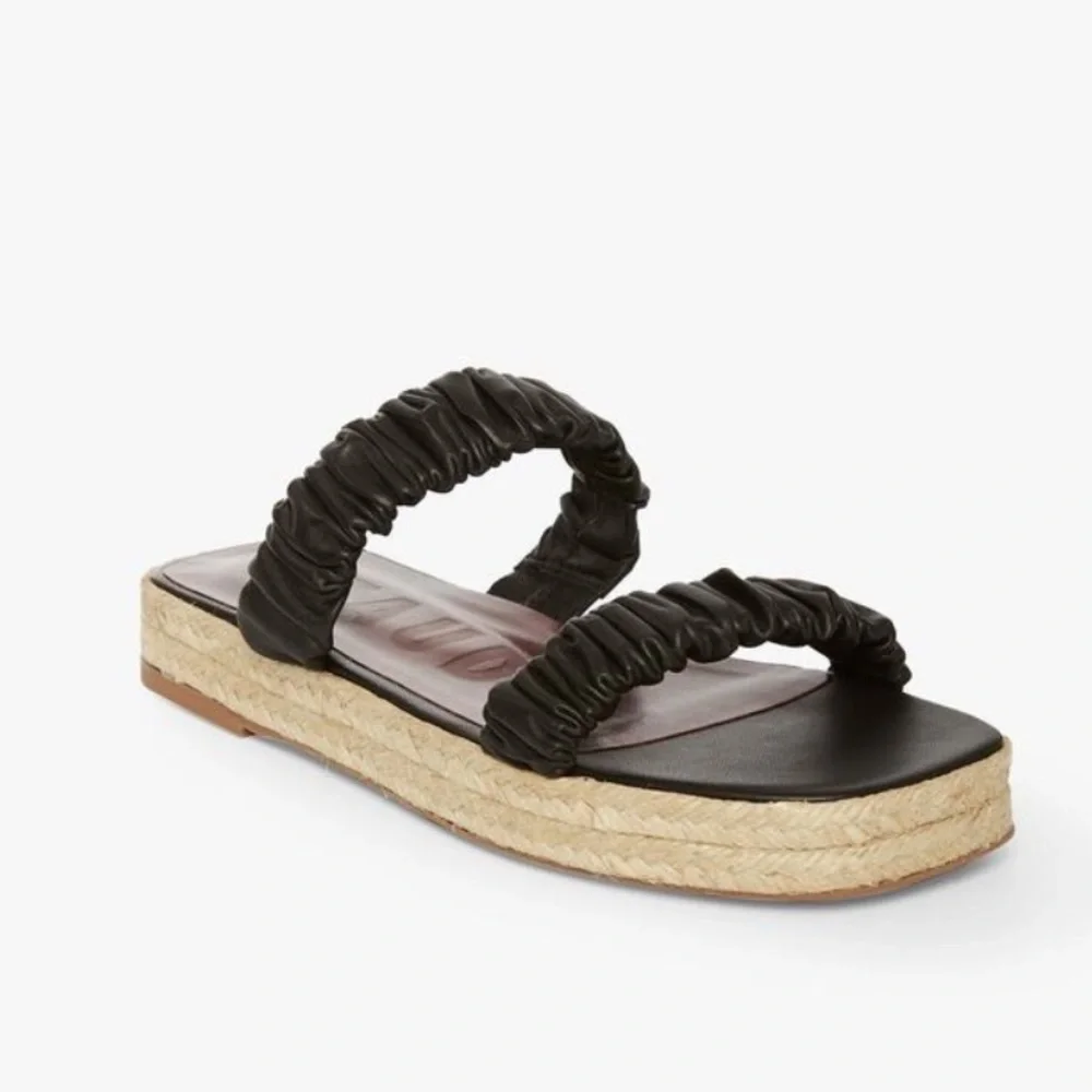 STAUD Maya Espadrille Sandals Black Size EU 37 / US 7
